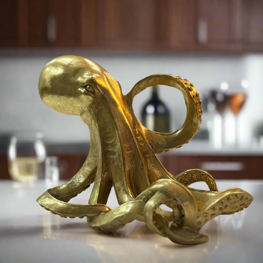 Gold Octopus Wine Holder