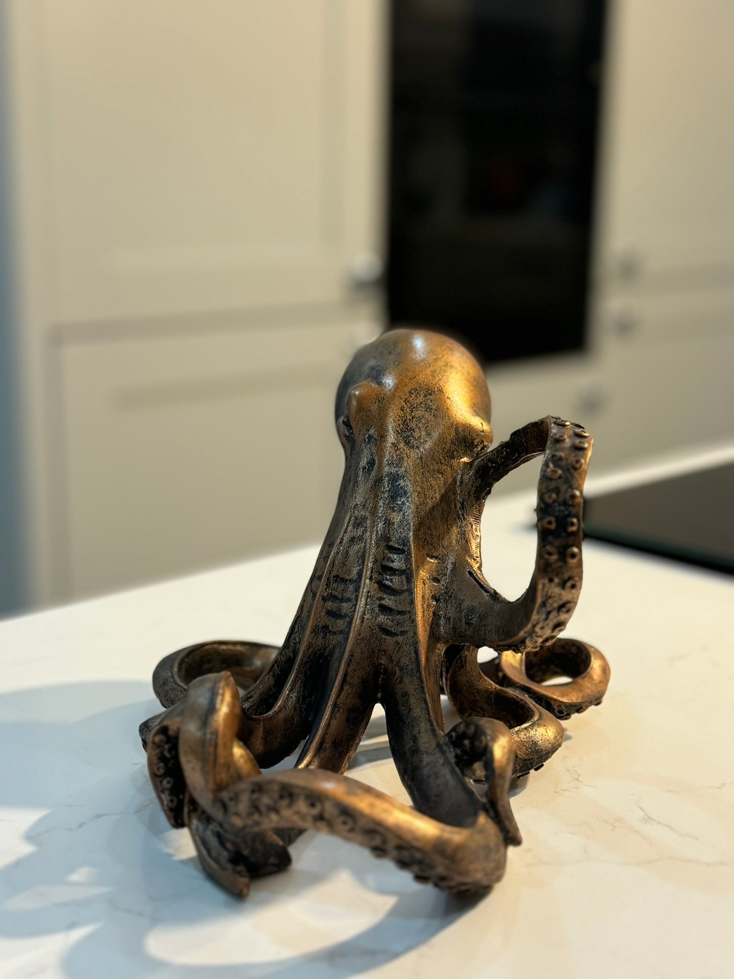 Bronze Octopus Wine Holder