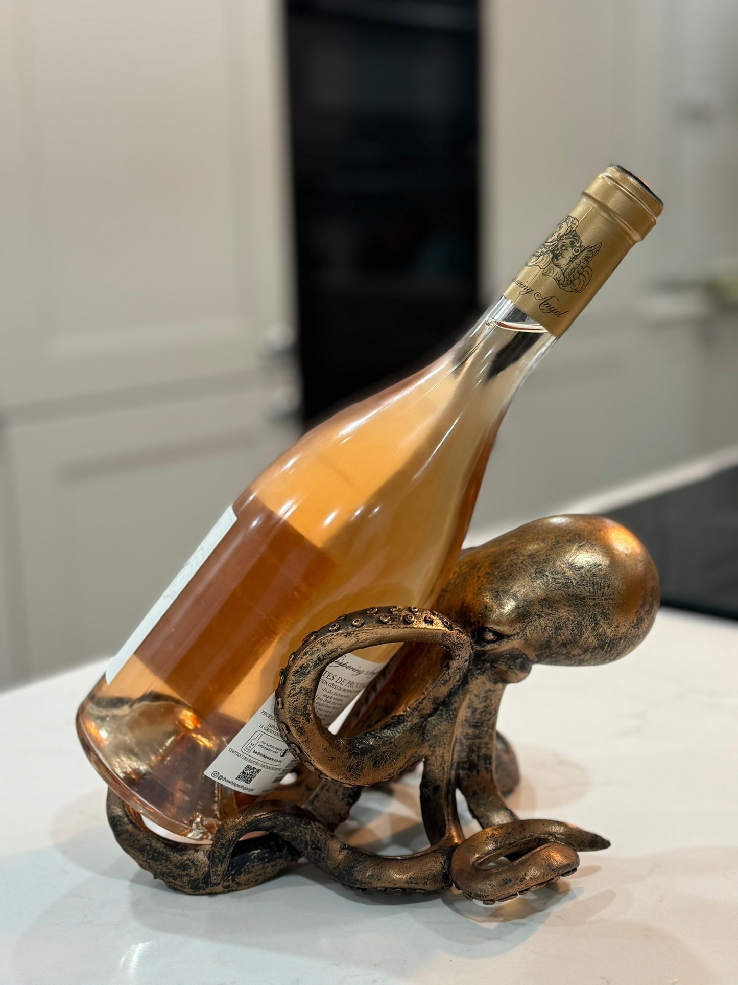 Bronze Octopus Wine Holder